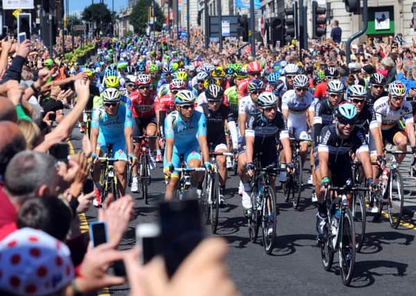 The start of the Tour de France in July 2014