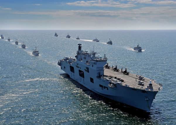 Helicopter carrier HMS Ocean during Exercise Baltops 2015