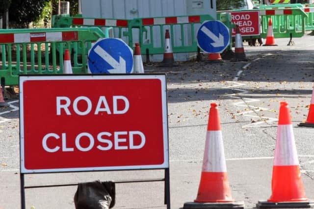 Roadworks stock image