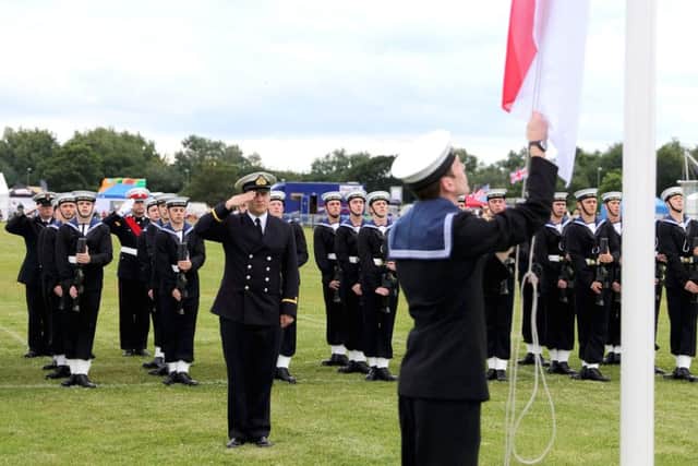 Signing off at this year's HMS Sultan Summer Show