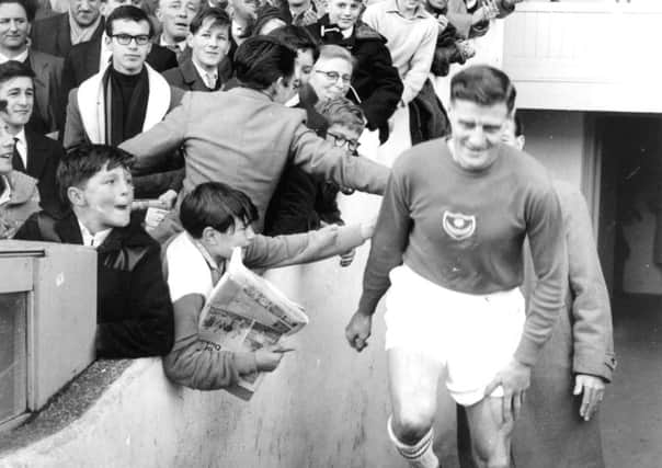 Jimmy Dickinson makes his way out of the tunnel at Fratton Park during his playing days