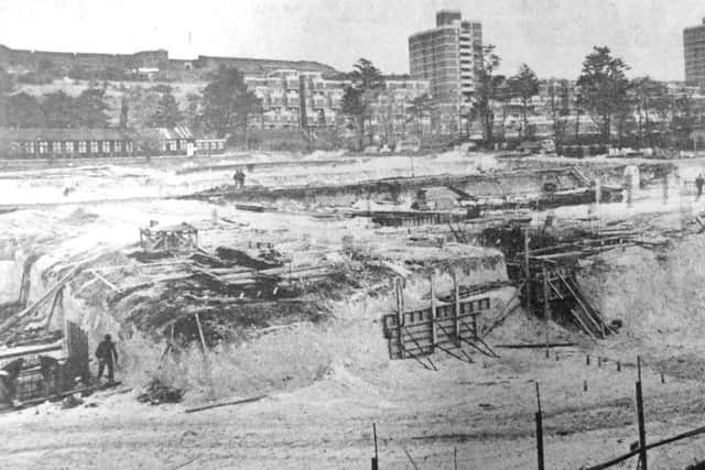 Site of the new development at Queen Alexandra Hospital. In the background is Portsdown Park.