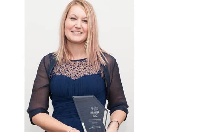 Tanya Best with her award - Allied Health Professional/Worker of the Year. Picture: Keith Woodland (161492-044)