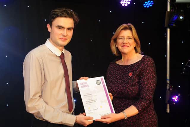Charlie Mitchell from Fareham with Southampton City College principal, Sarah Stannard