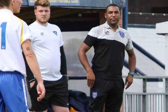 Craig Taylor, right, has left Pompey Ladies with Jay Sadler stepping up to caretaker boss. Picture: Jordan Hampton