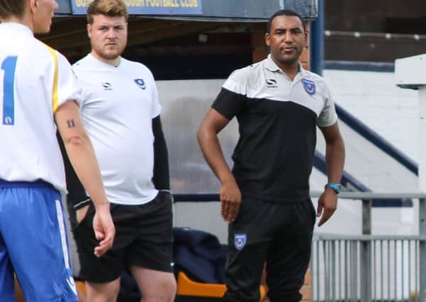 Craig Taylor, right, has left Pompey Ladies with Jay Sadler stepping up to caretaker boss. Picture: Jordan Hampton