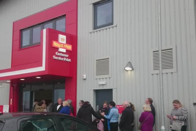 Queues at Royal Mail's new Voyager Park delivery hub