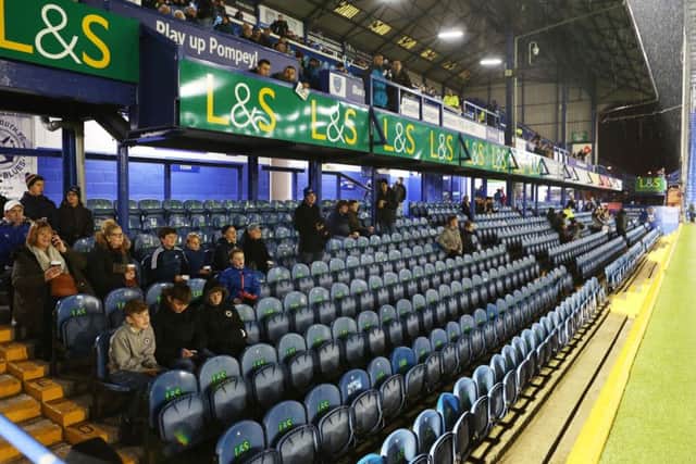 The crowd for Pompey against Bristol Rovers was a record post-war Fratton low. Picture: Joe Pepler