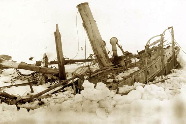 Shackleton's Endurance being crushed by the ice