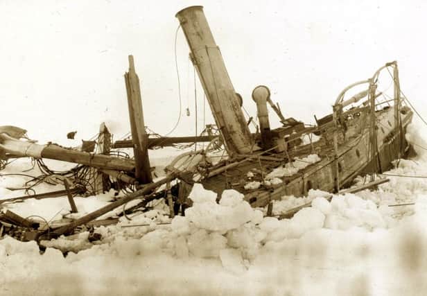 Shackleton's Endurance being crushed by the ice