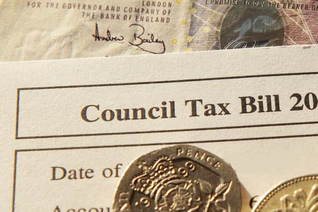A file photo of a council tax bill