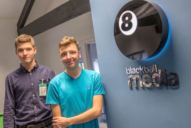 Tristan Shale-Hester, left, and Robbie Murrell have taken up  apprenticeships at Baize Group in Gosport