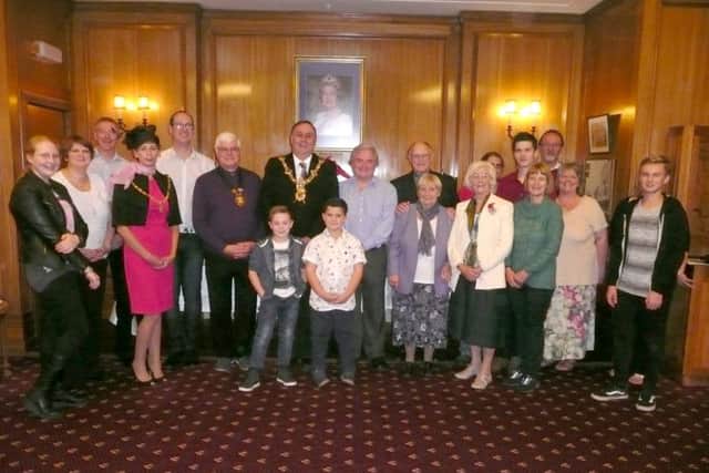 GUESTS The young church bell ringers with the Lord Mayor of Portsmouth, Councillor David Fuller