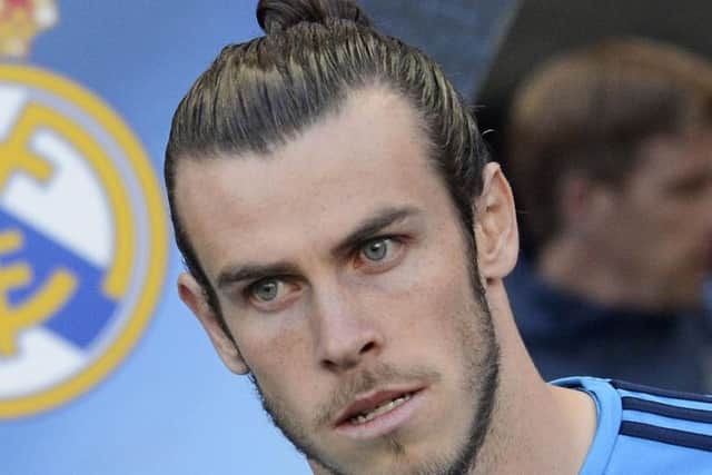Gareth Bale sporting a man bun
