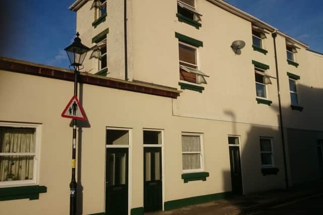 The scene of the fire which broke out in the former White Swan pub, in Forton Road, Gosport