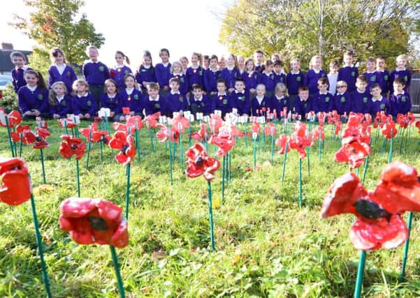 Pupils at Padnell Infant School made clay poppies Picture: Habibur Rahman (161528-92)