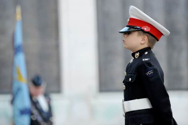 Bradley Stroud (12) from HMS Excellent Royal Marine Cadets.

Picture: Sarah Standing