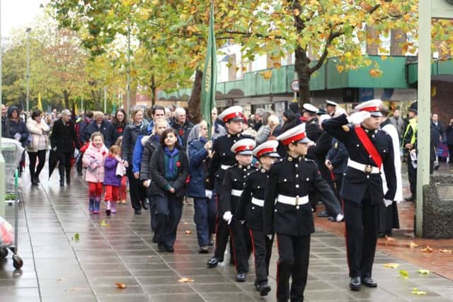 Parade held in Portchester to mark Remberance Day. Picture submitted by Dave Mockford. PPP-161211-164955001