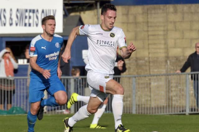 Jason Prior scored a hat-trick in the Hawks' 5-0 rout of Billericay Town