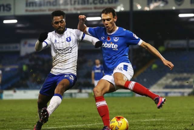 Kal Naismith on the ball for Pompey against Mansfield Picture: Joe Pepler