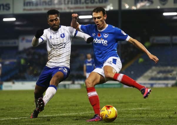 Kal Naismith on the ball for Pompey against Mansfield Picture: Joe Pepler