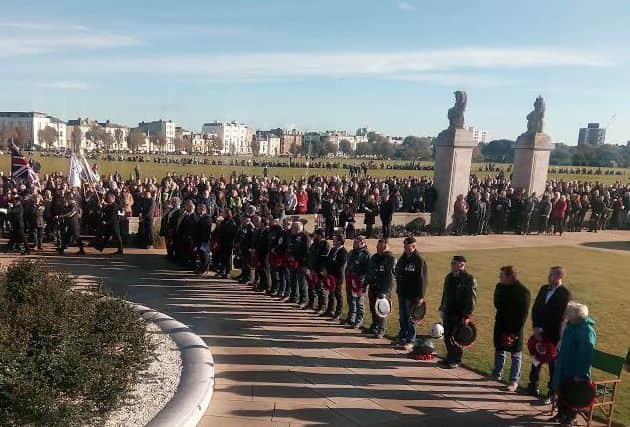 The service at the Royal Naval War Memorial