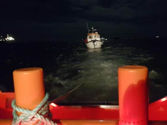 Gafirs rush to the aid of four fishermen after their boat engine failed in the Solent on November 12. Picture: Gafirs