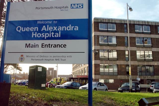 The entry to QA Hospital