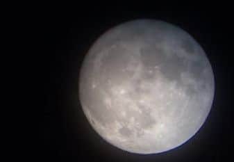 Photo: Martin White - using an iPhone and a telescope!