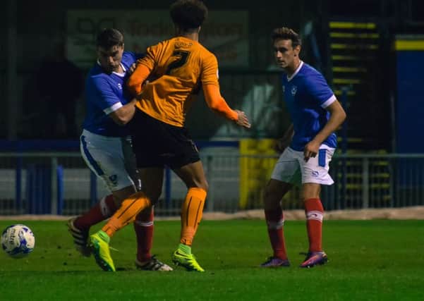 Adam Buxton played a holding midfielder role for Pompeys reserves against Wolves last night Picture: Colin Farmery