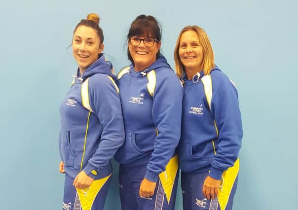Shooting Stars coaches Sarah Kerley, Anita Farmer and Jane Jewell. Missing from picture are Helen Keet and Kimberley Churchill