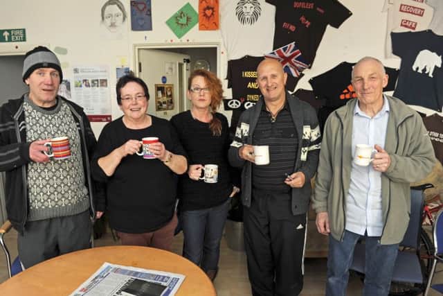 From left, Garrod Phillips, Jane Muir, Donna Carter, John Fraser and Mark Taylor of the Big Issue Picture Ian Hargreaves (161285-4)