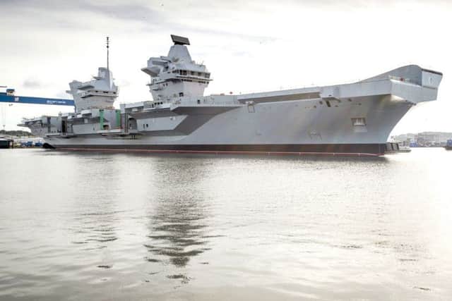 Dredging works are being carried out ahead of HMS Queen Elizabeth