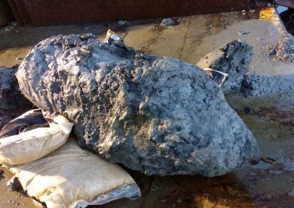 The bomb found in Portsmouth Harbour. Picture: Royal Navy