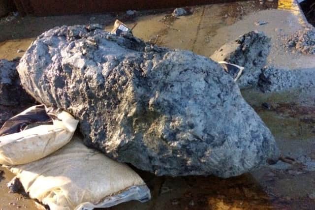 The bomb found in Portsmouth Harbour. Picture: Royal Navy