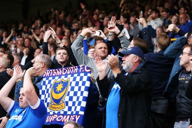 Pompey fans. Picture: Joe Pepler