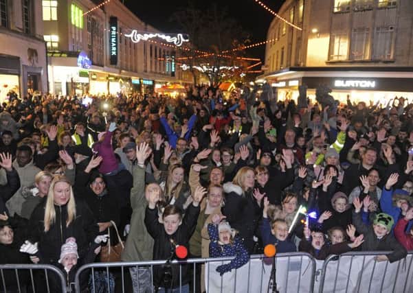 Hundreds of people saw the Christmas lights switch on at Commercial Road, Portsmouth. 
Picture Ian Hargreaves