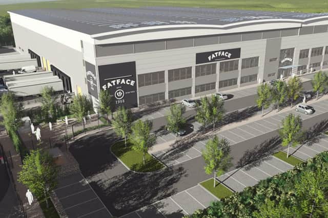 A CGI of the Fat Face distribution centre