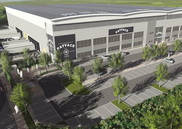 A CGI of the Fat Face distribution centre
