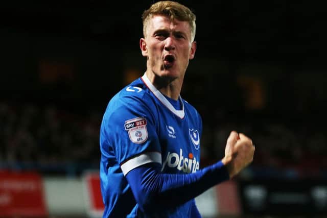 Michael Smith celebrates his goal. Picture: Joe Pepler