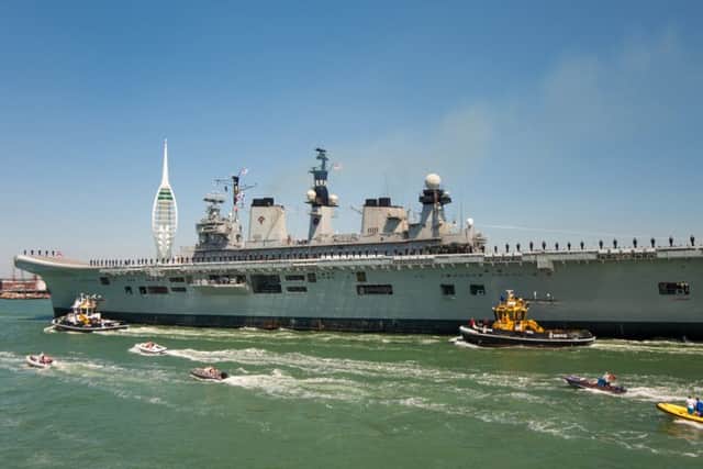 PRIDE: Illustrious last homecoming in Portsmouth PHOTO  Lt Cdr Shamus Roster