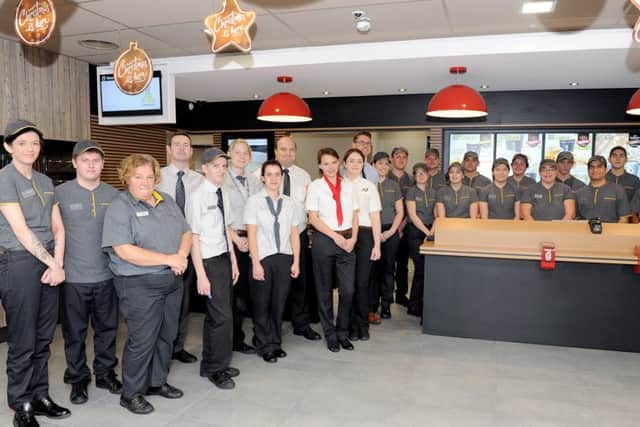 Staff at the new McDonalds in WaterloovillePicture: Sarah Standing (161592-3435)