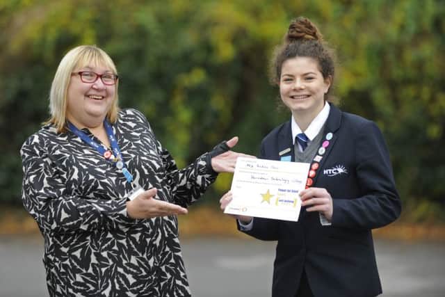 Teacher Andrea Marr with pupil Amelia Spry
Picture: Ian Hargreaves (161298-1)