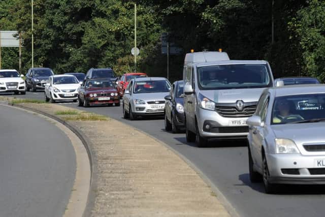 Traffic queuing in Fareham