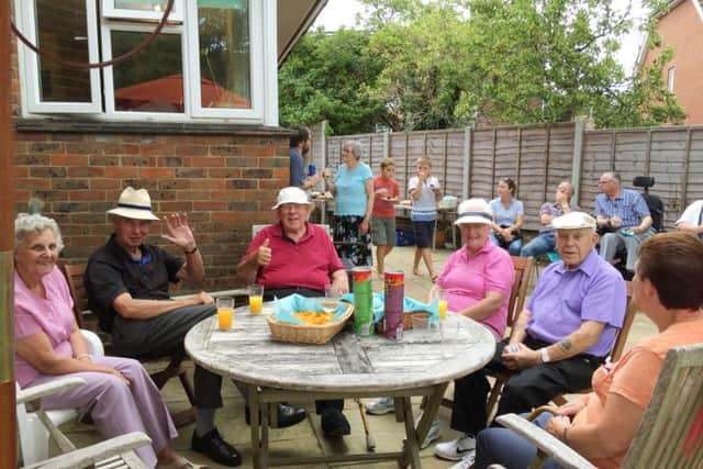 St Johns worshippers at a church barbecue