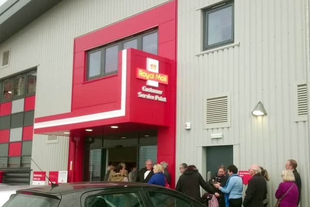 Customers have complained about long queues at Royal Mail's new Voyager Park delivery hub