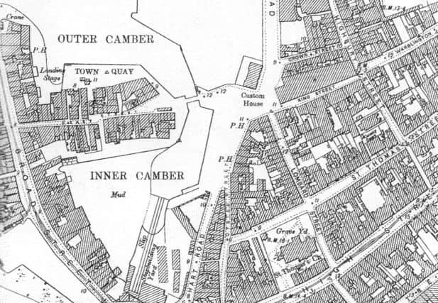 MAP OF OLD PORTSMOUTH The map of  Old Portsmouth from the 1860 survey showing King Street but no Charles.