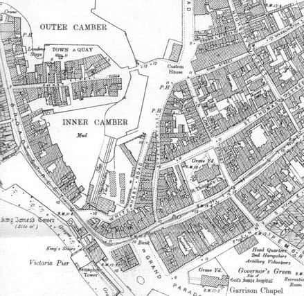 MAP OF OLD PORTSMOUTH The map of  Old Portsmouth from the 1860 survey showing King Street but no Charles.