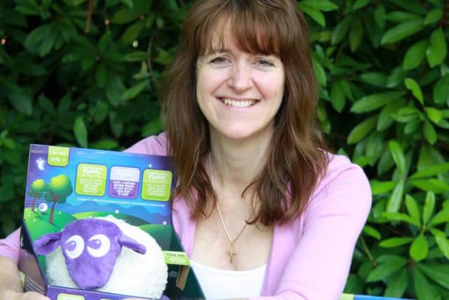 Lynda Harding and Ewan the dream sheep