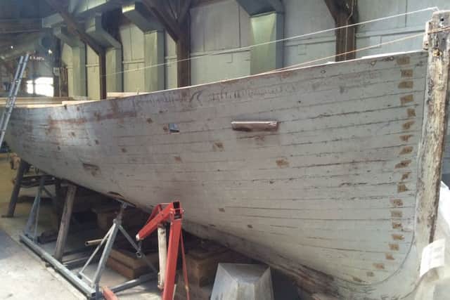 Armed Steam Cutter 26 awaiting restoration in Boathouse 4, Portsmouth Historic Dockyard